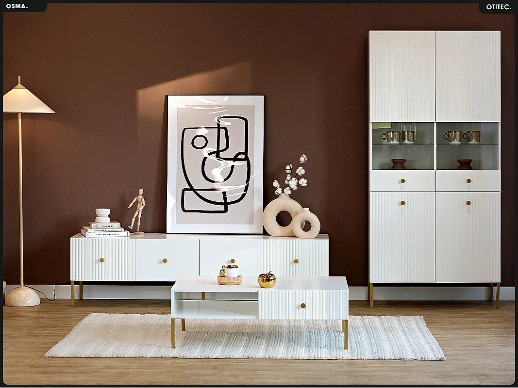 Armoire vitrine - H.193 x L.91 x P.42 - OMSA - GOLD