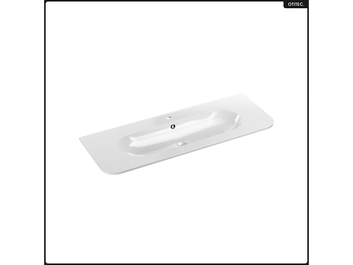 Ensemble de meubles sous vasque - 120 cm - avec Vasque - Colonne - OLIVE - Chêne