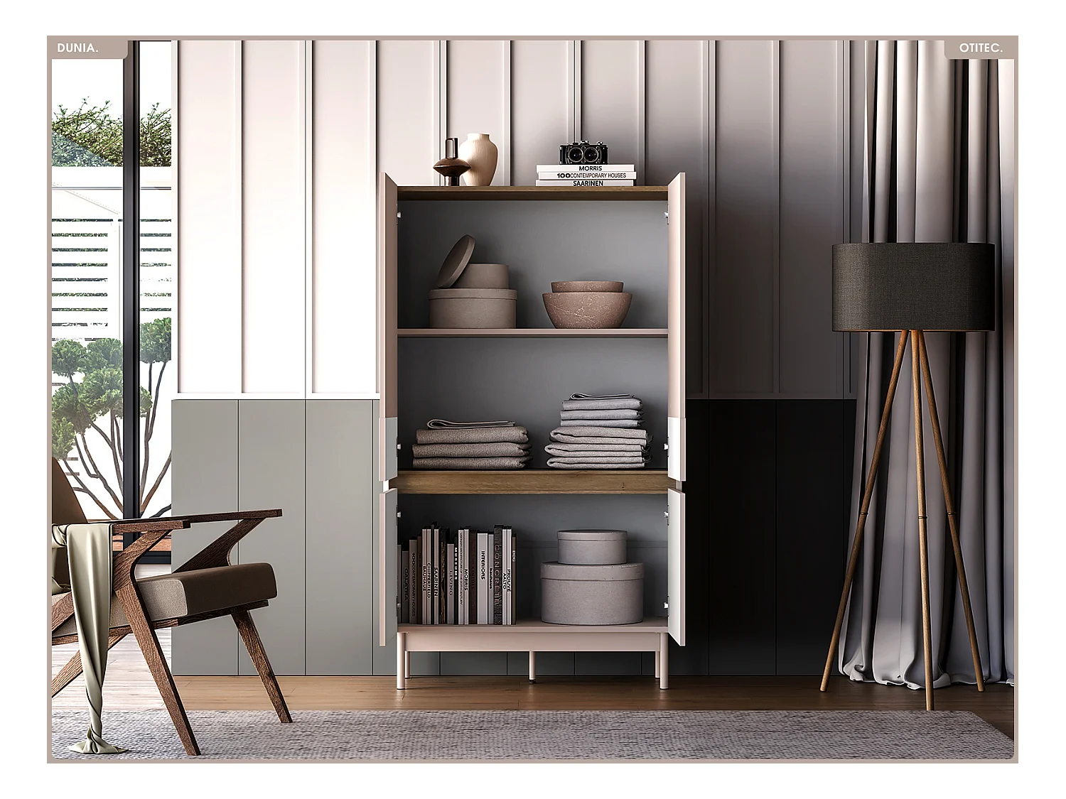 Armoire - L.92 x H.156 x P.40 cm - DUNIA