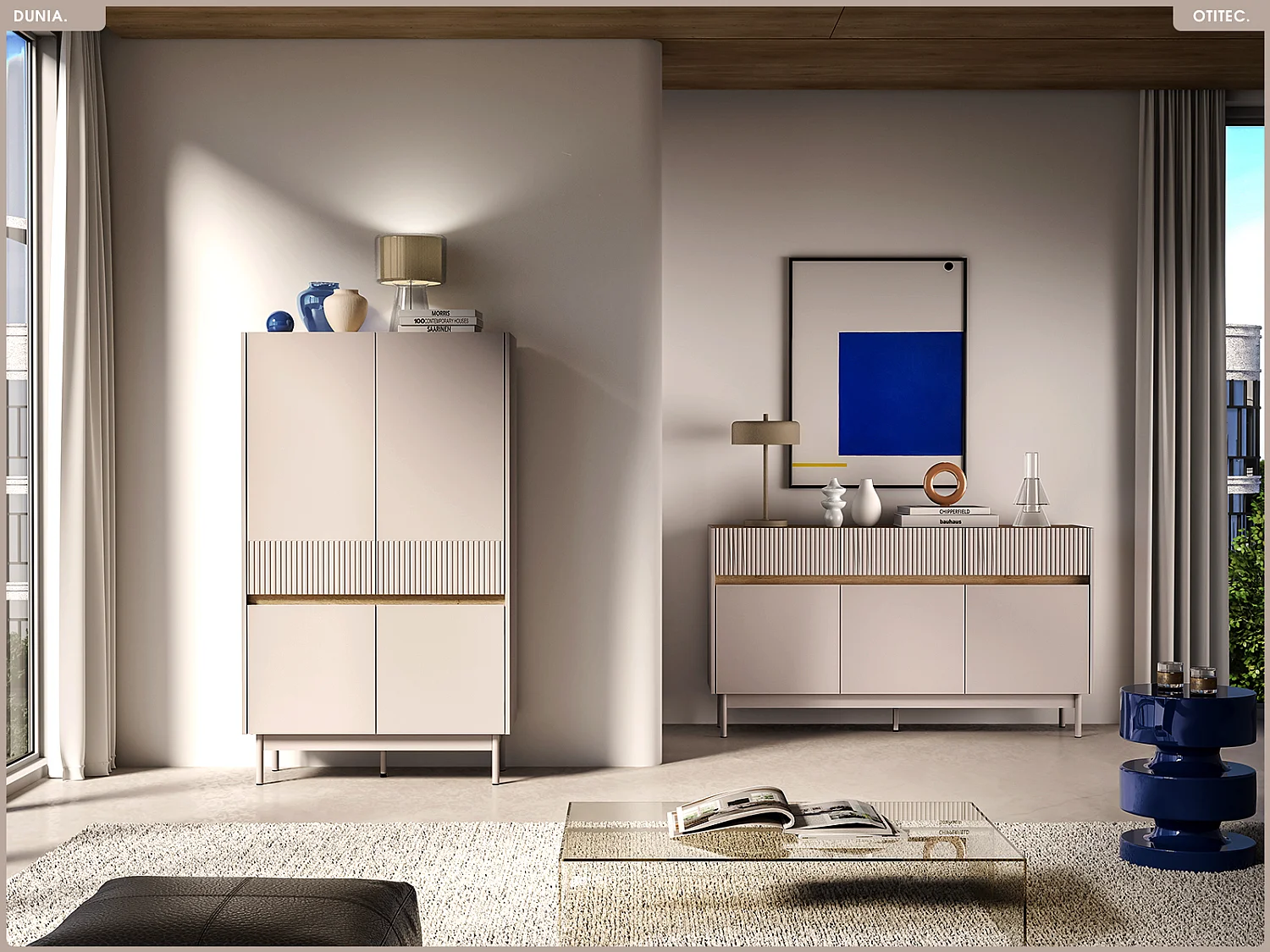 Armoire - L.92 x H.156 x P.40 cm - DUNIA