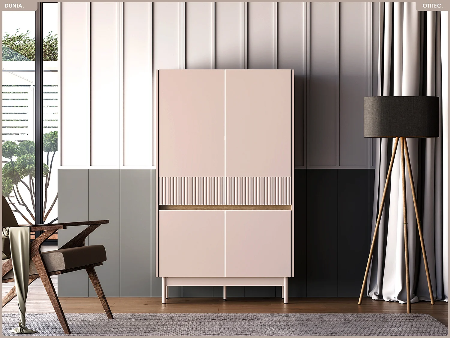 Armoire - L.92 x H.156 x P.40 cm - DUNIA