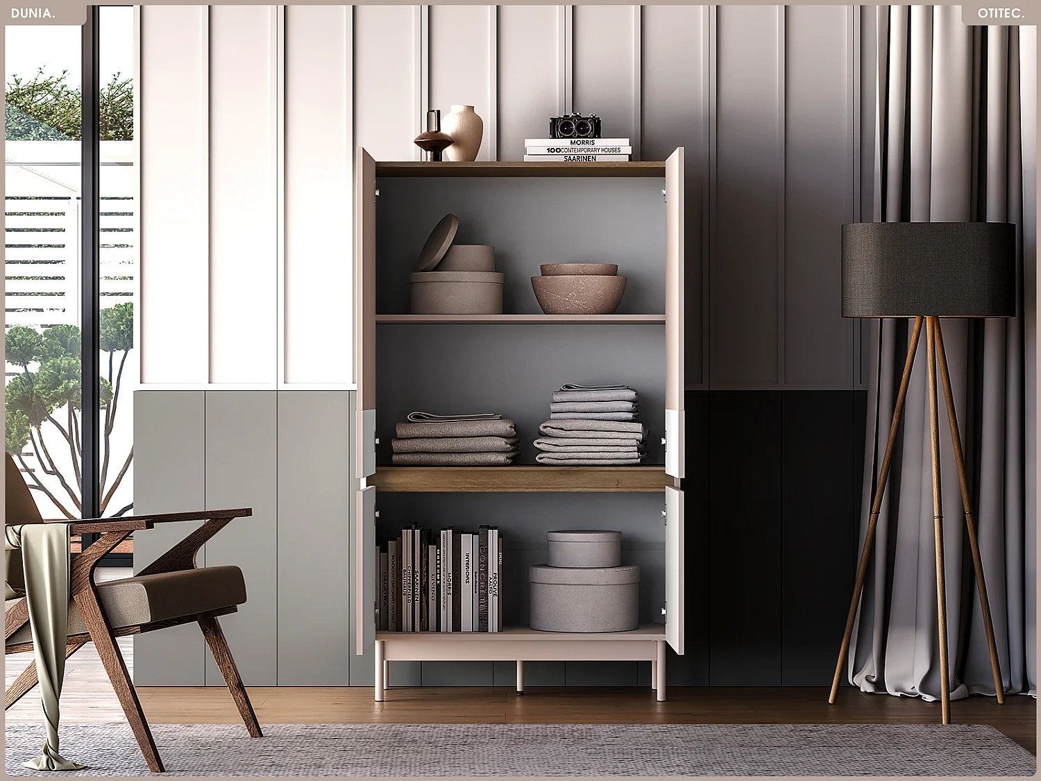 Armoire - L.92 x H.156 x P.40 cm - DUNIA