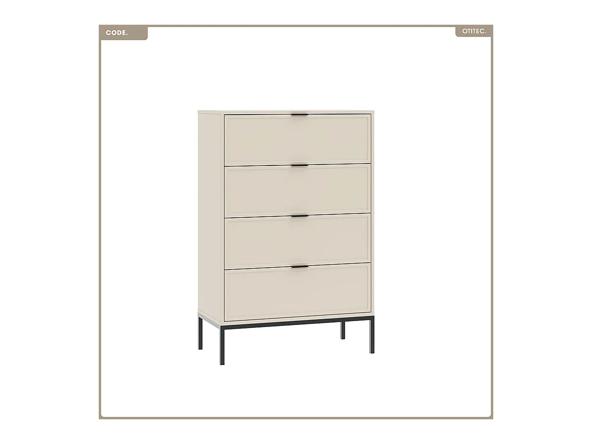Commode - H.116 x L.150 x P.40 - CODE - CACHEMIRE