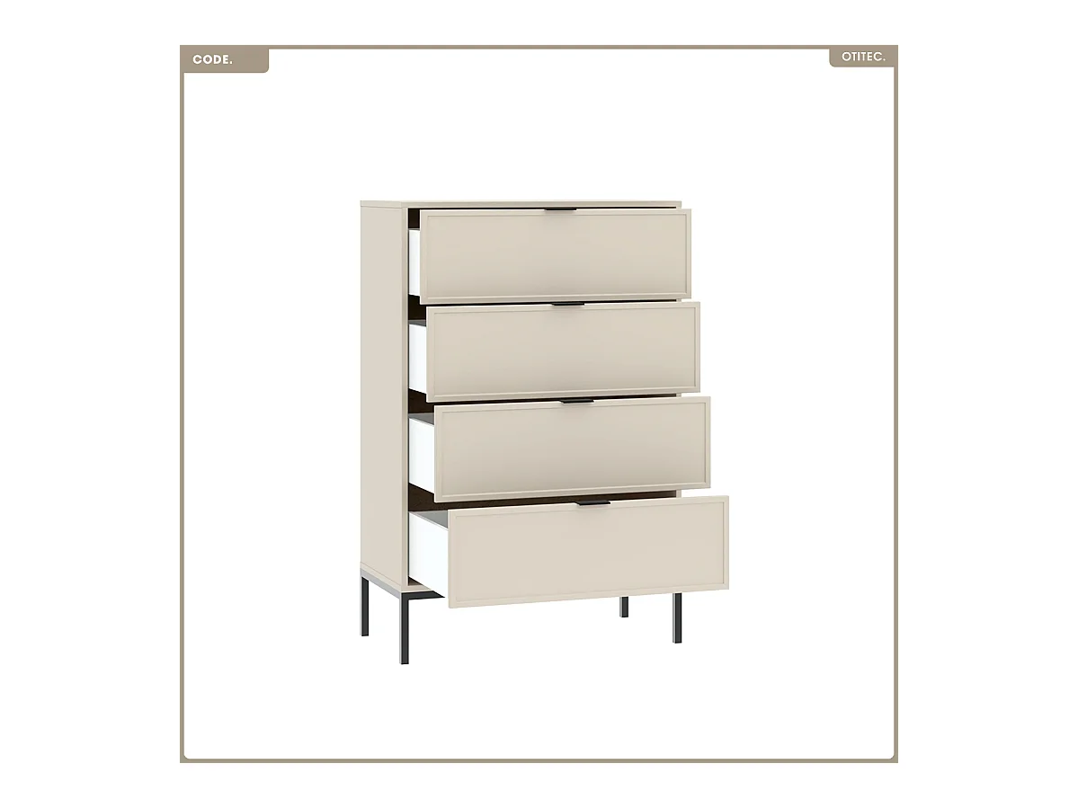 Commode - H.116 x L.150 x P.40 - CODE - CACHEMIRE