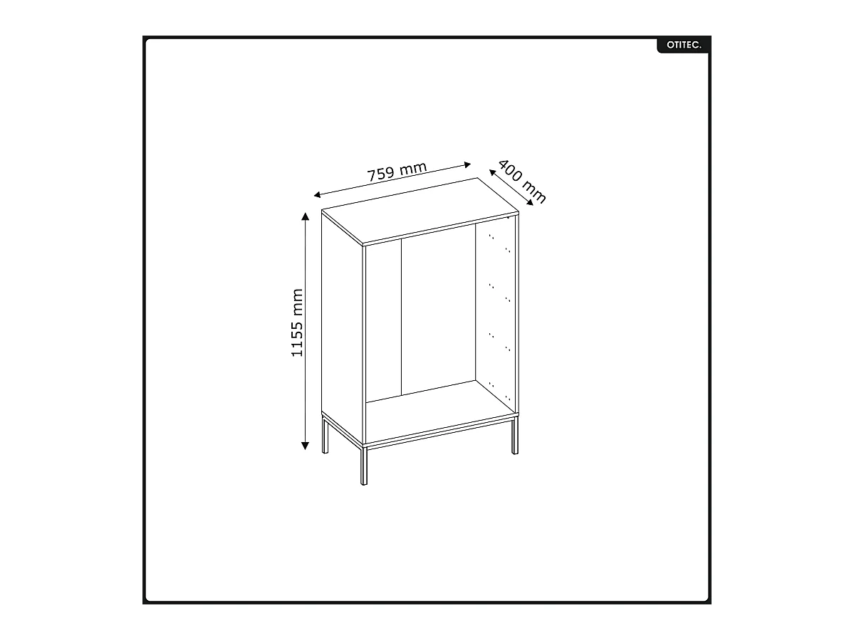 Commode - H.116 x L.150 x P.40 - CODE - CACHEMIRE