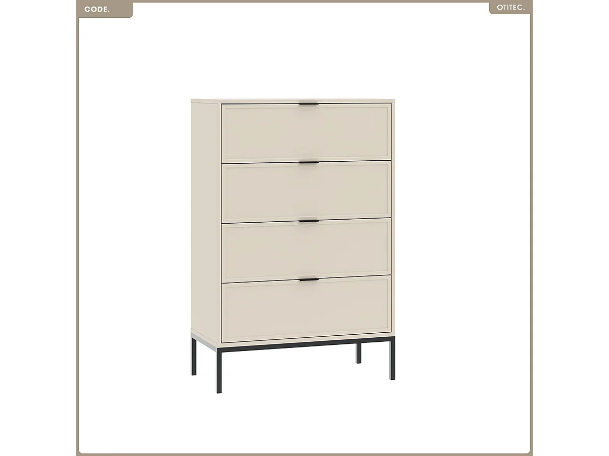 Commode - H.116 x L.150 x P.40 - CODE - CACHEMIRE