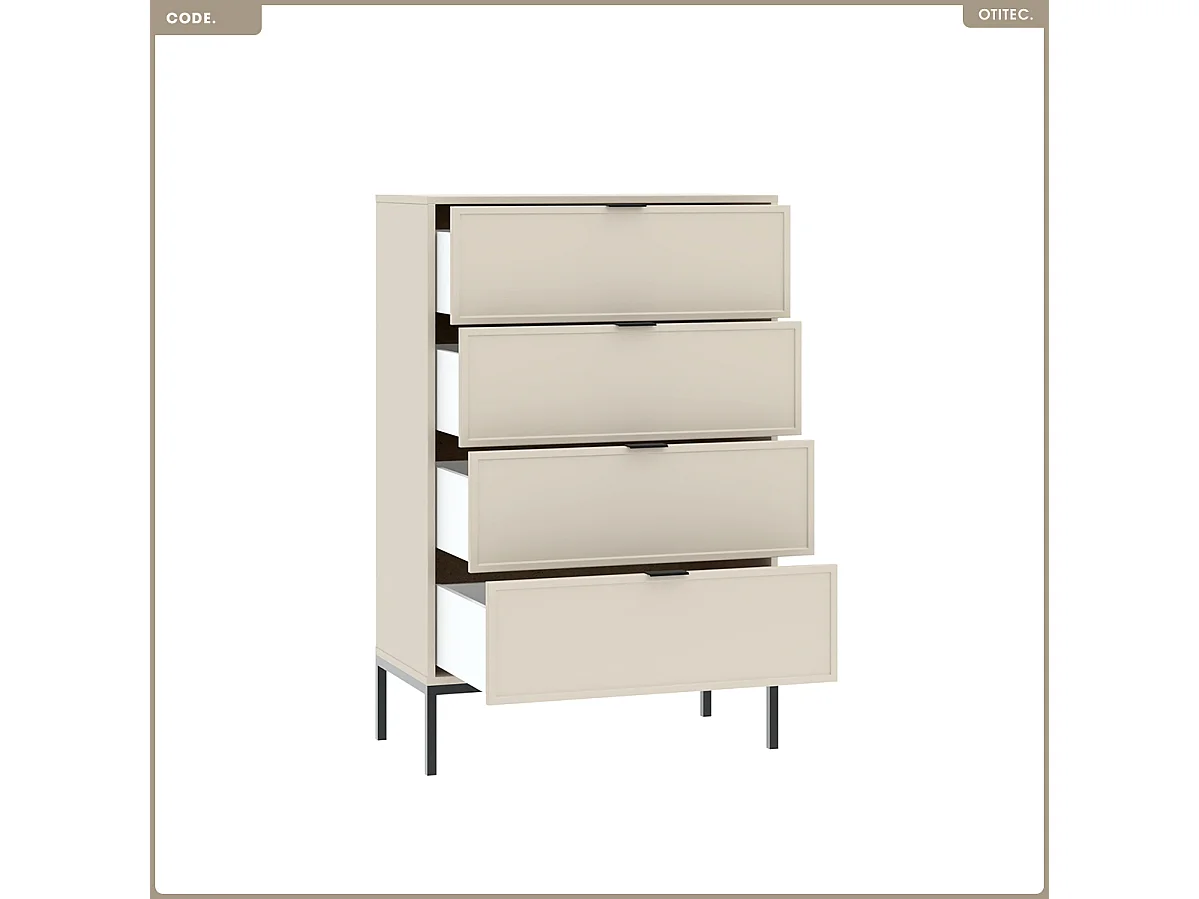 Commode - H.116 x L.150 x P.40 - CODE - CACHEMIRE