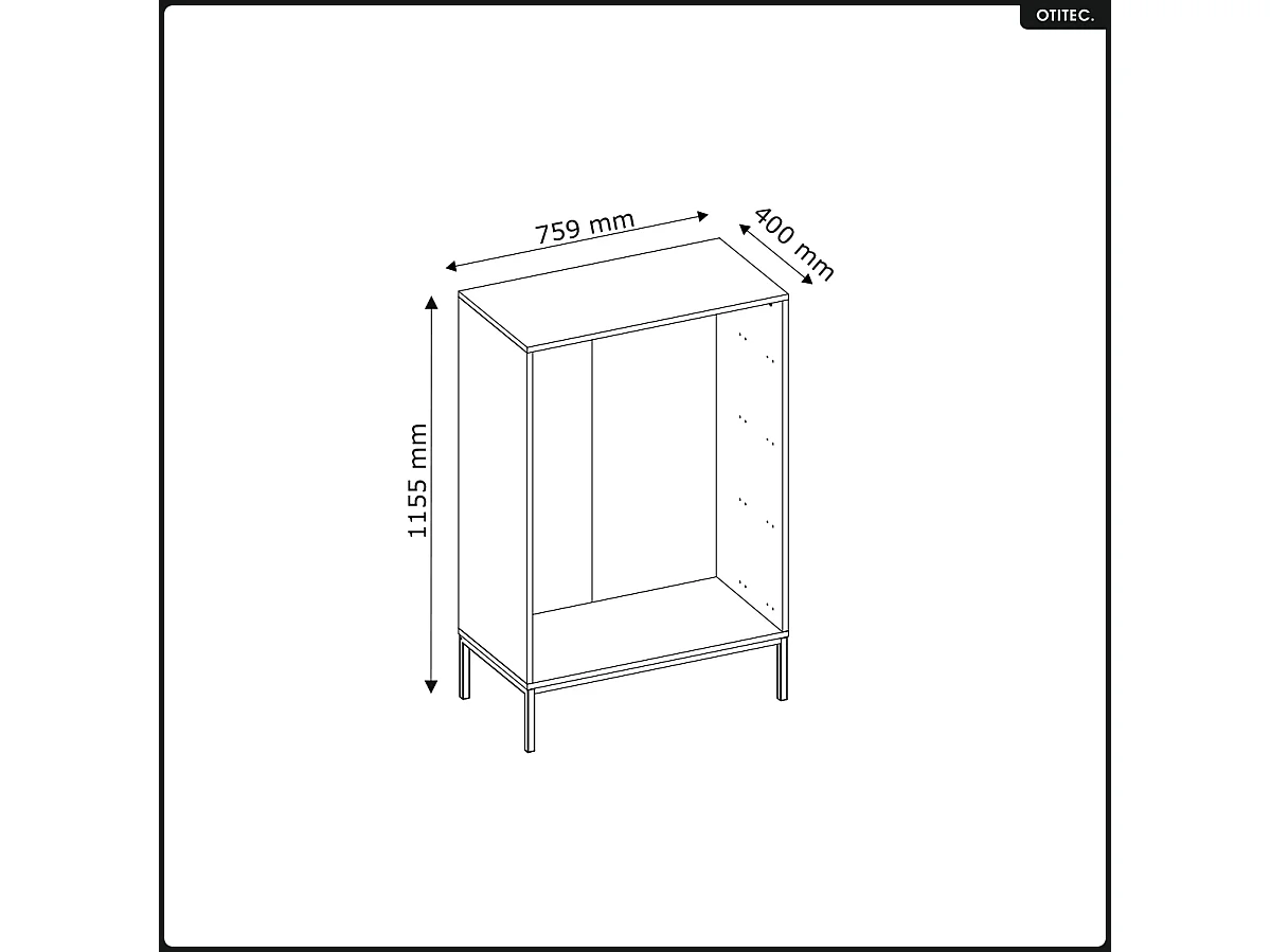 Commode - H.116 x L.150 x P.40 - CODE - CACHEMIRE