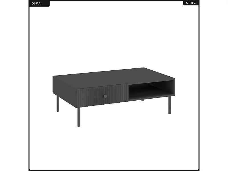 Table basse - H.35 x L.102 x P.67 - OSMA - NOIR