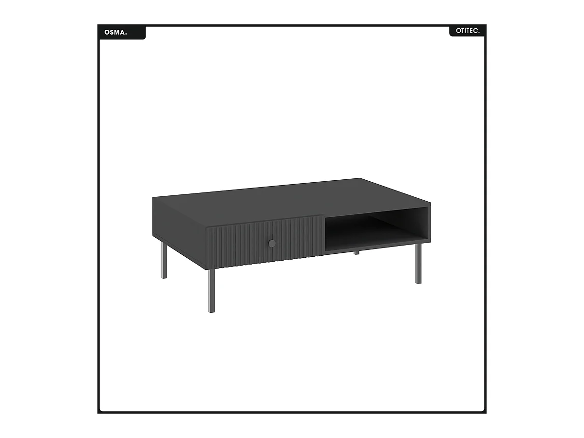 Table basse - H.35 x L.102 x P.67 - OSMA - NOIR