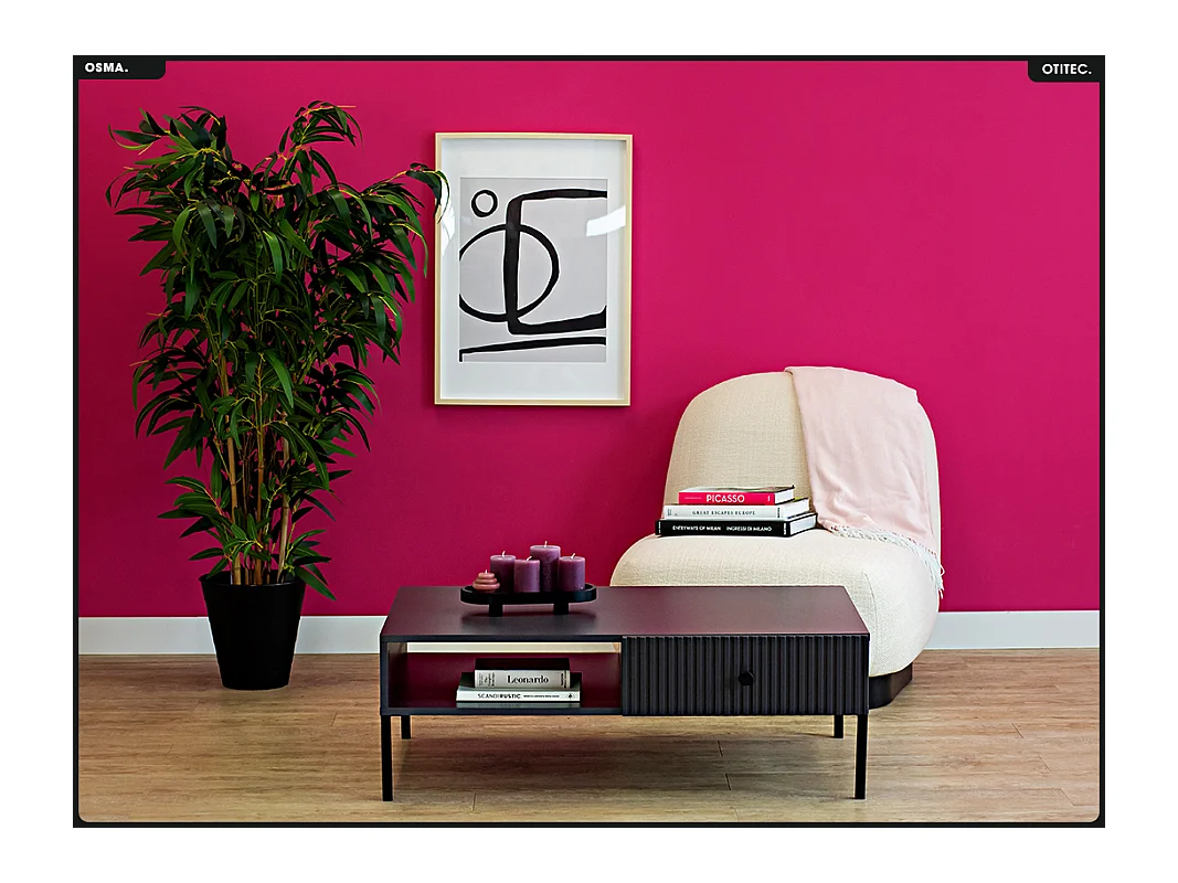 Table basse - H.35 x L.102 x P.67 - OSMA - NOIR