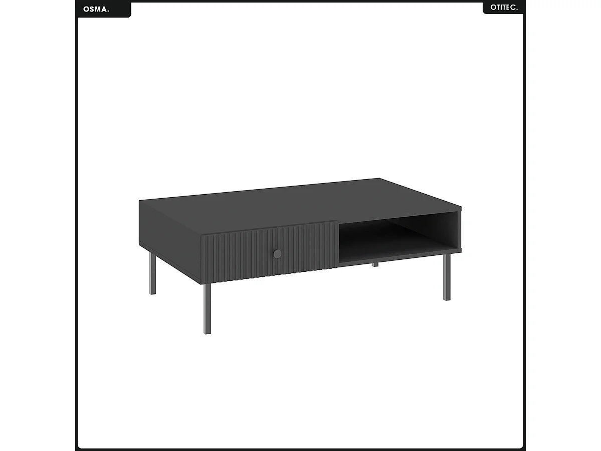 Table basse - H.35 x L.102 x P.67 - OSMA - NOIR