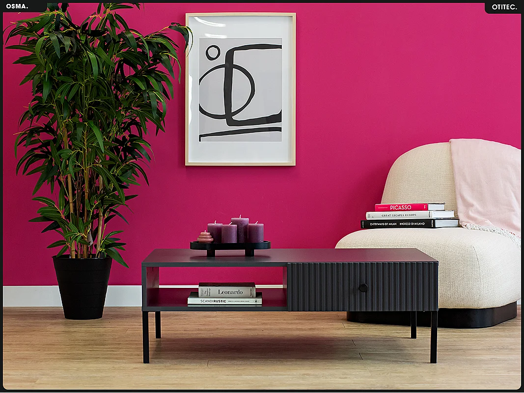 Table basse - H.35 x L.102 x P.67 - OSMA - NOIR