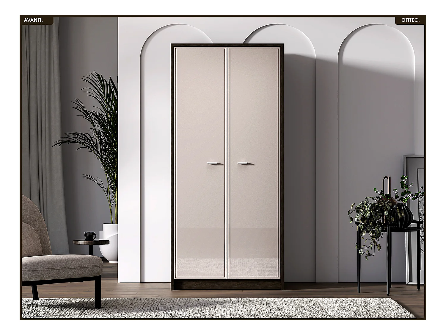 Armoire - L.89 x H.195 x P.52 cm - AVANTI