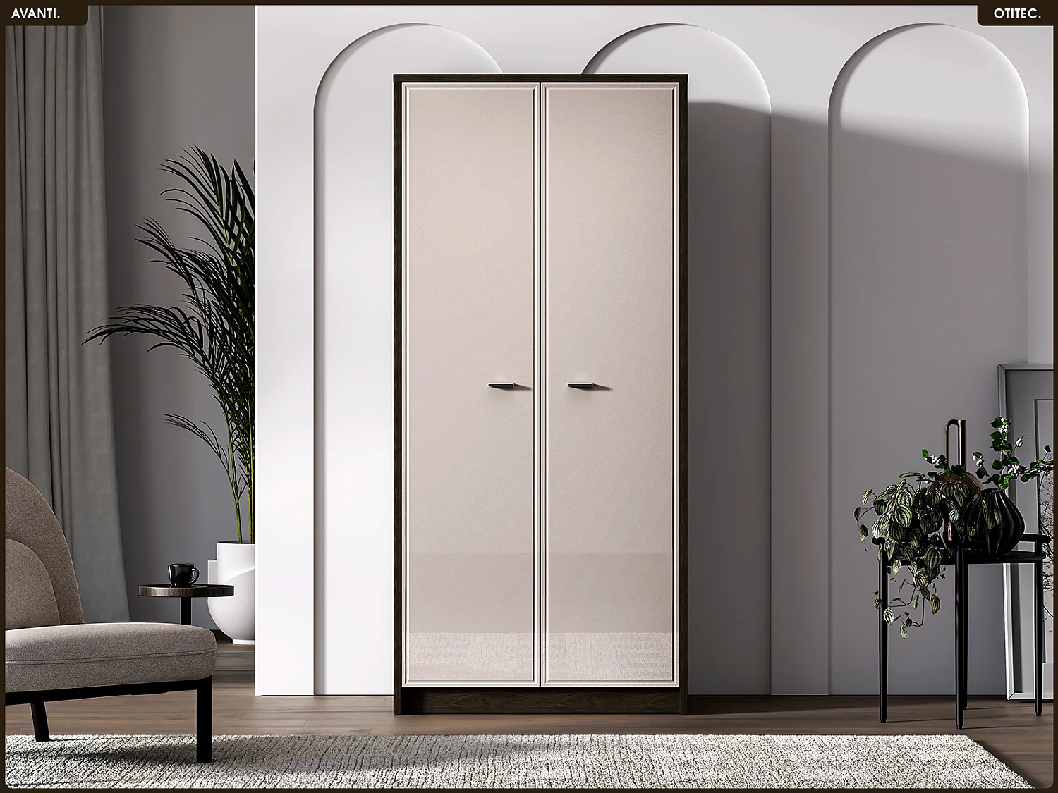 Armoire - L.89 x H.195 x P.52 cm - AVANTI