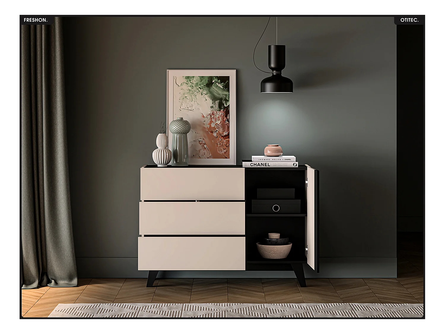 Commode - L.120 x H.85 x P.40 cm - FRESHON