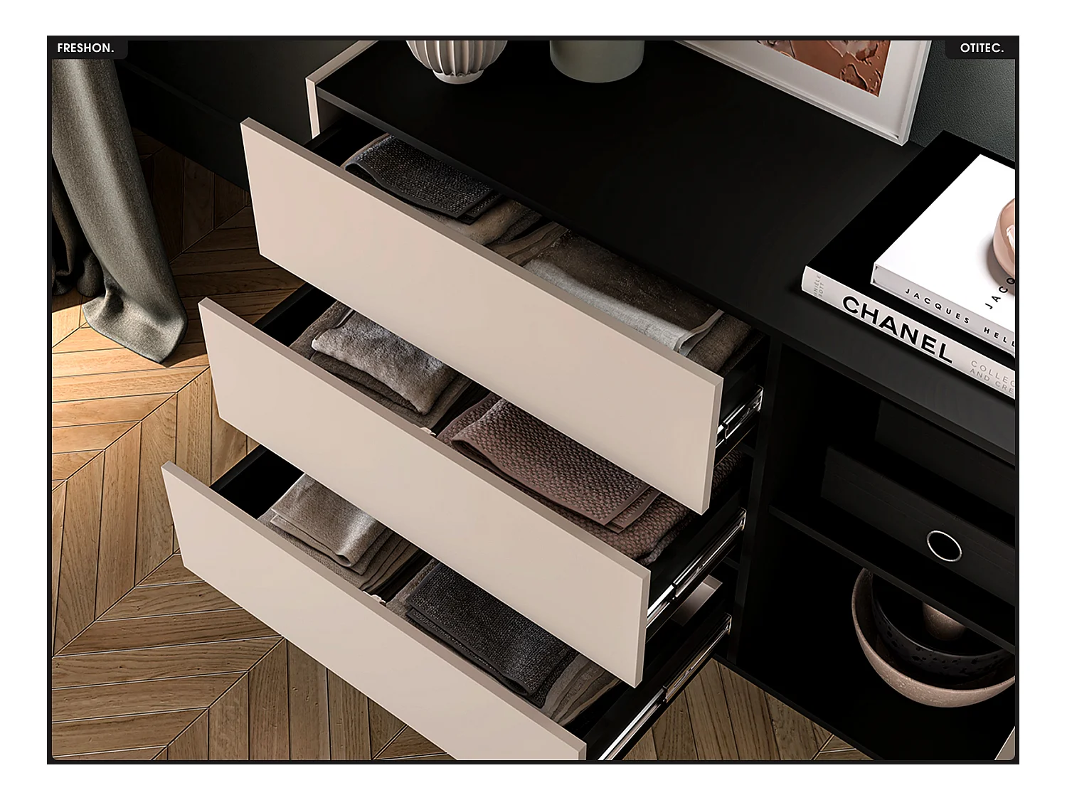 Commode - L.120 x H.85 x P.40 cm - FRESHON