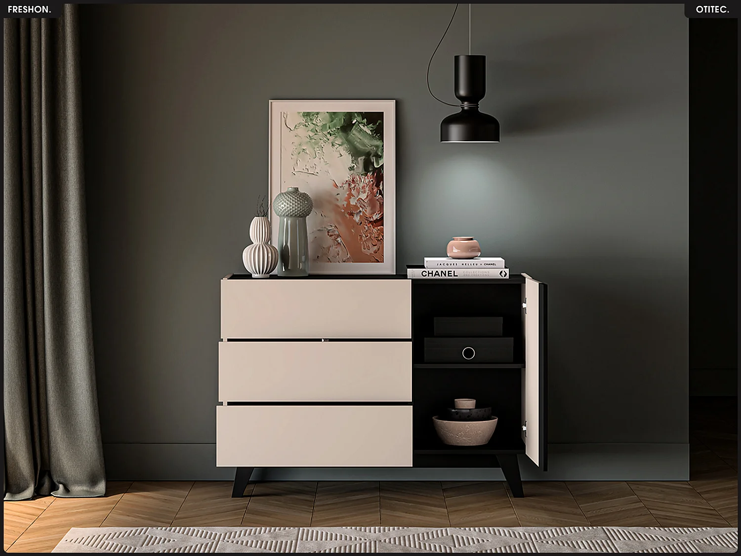 Commode - L.120 x H.85 x P.40 cm - FRESHON