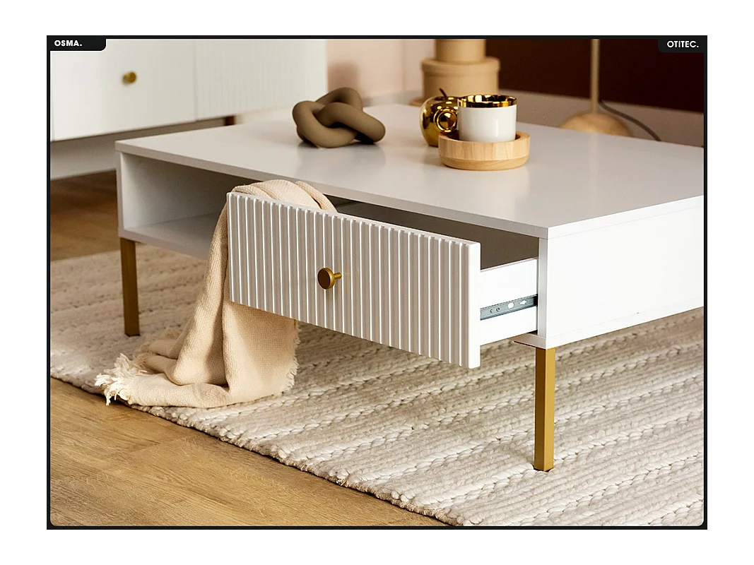 Table basse - H.35 x L.102 x P.67 - OMSA - GOLD