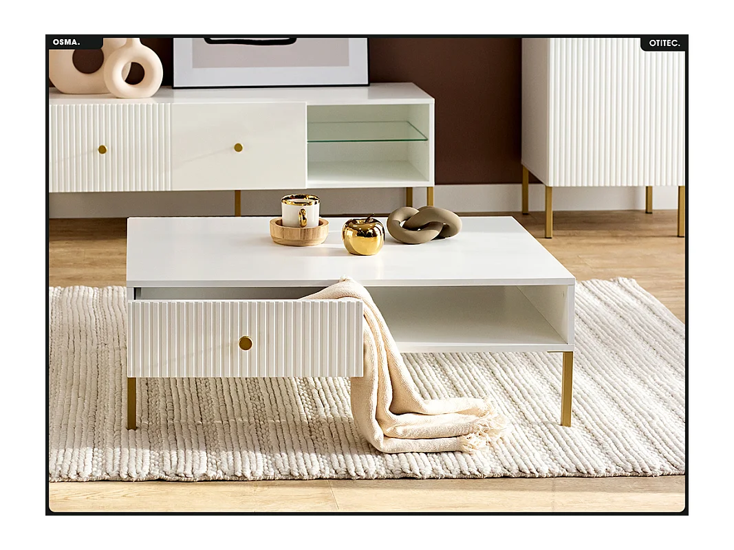 Table basse - H.35 x L.102 x P.67 - OMSA - GOLD