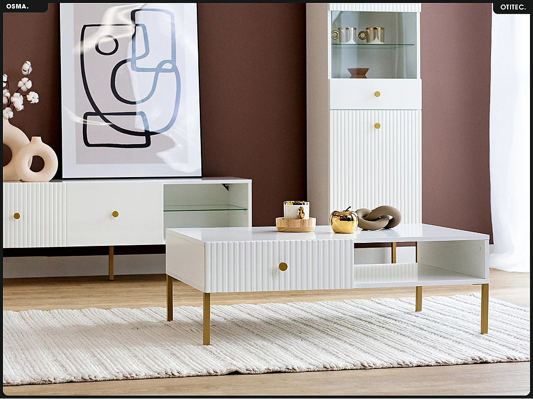 Table basse - H.35 x L.102 x P.67 - OMSA - GOLD