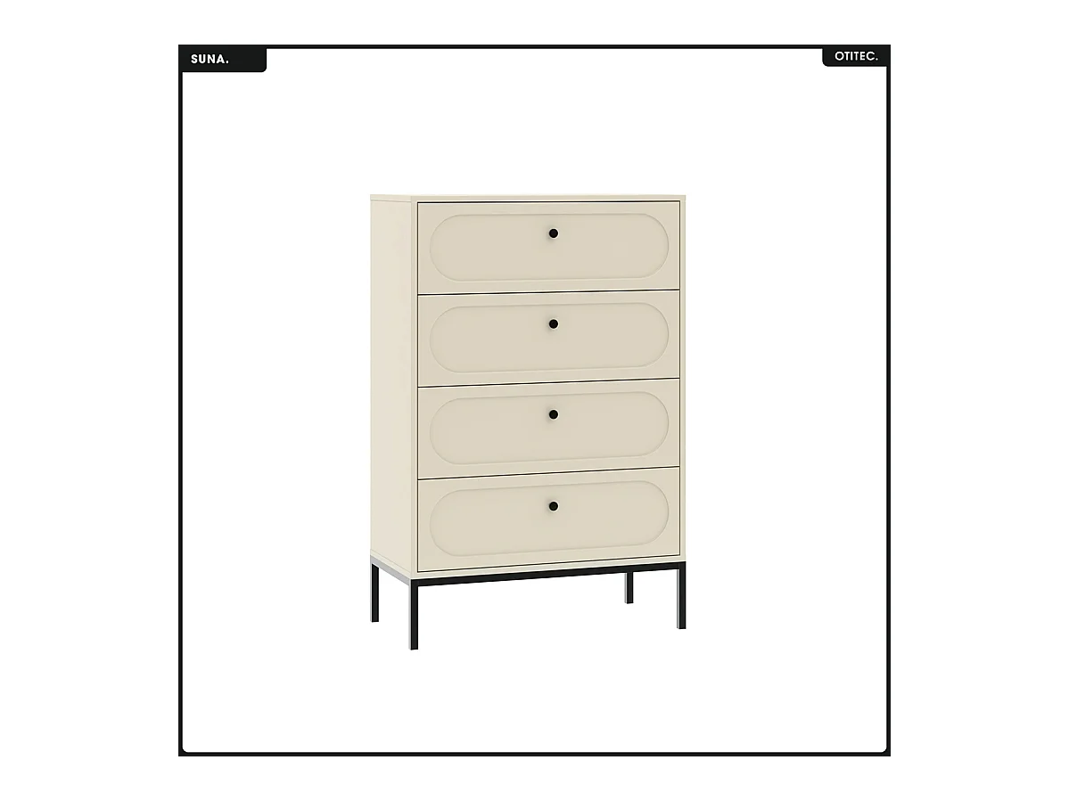 Commode - H.115 x L.75 x P.40 - SUNA - CACHEMIRE