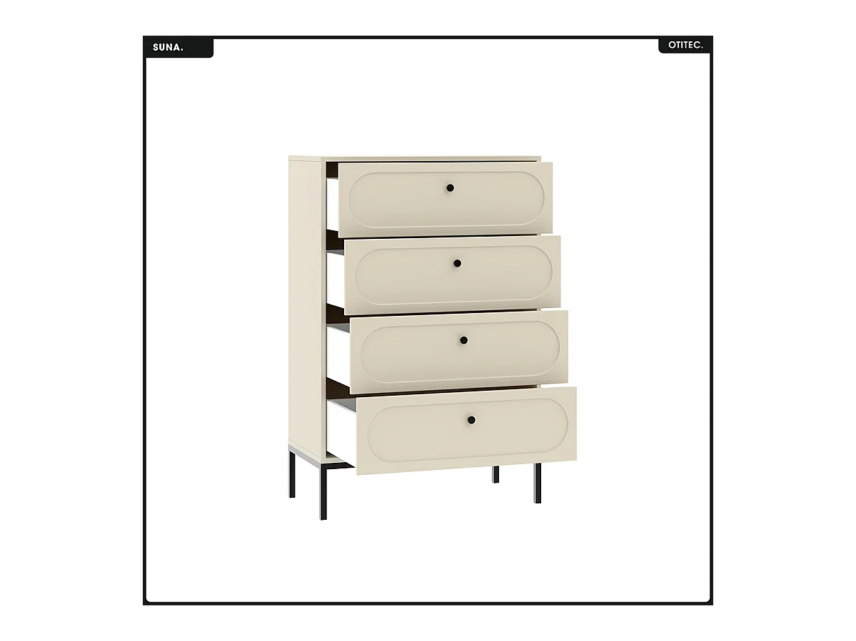 Commode - H.115 x L.75 x P.40 - SUNA - CACHEMIRE