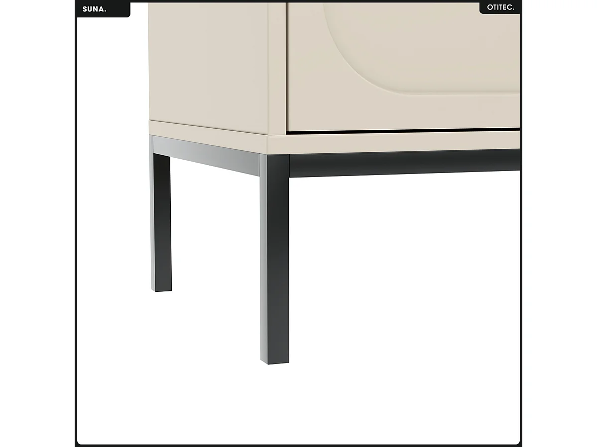 Commode - H.115 x L.75 x P.40 - SUNA - CACHEMIRE