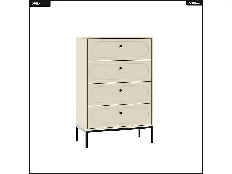 Commode - H.115 x L.75 x P.40 - SUNA - CACHEMIRE