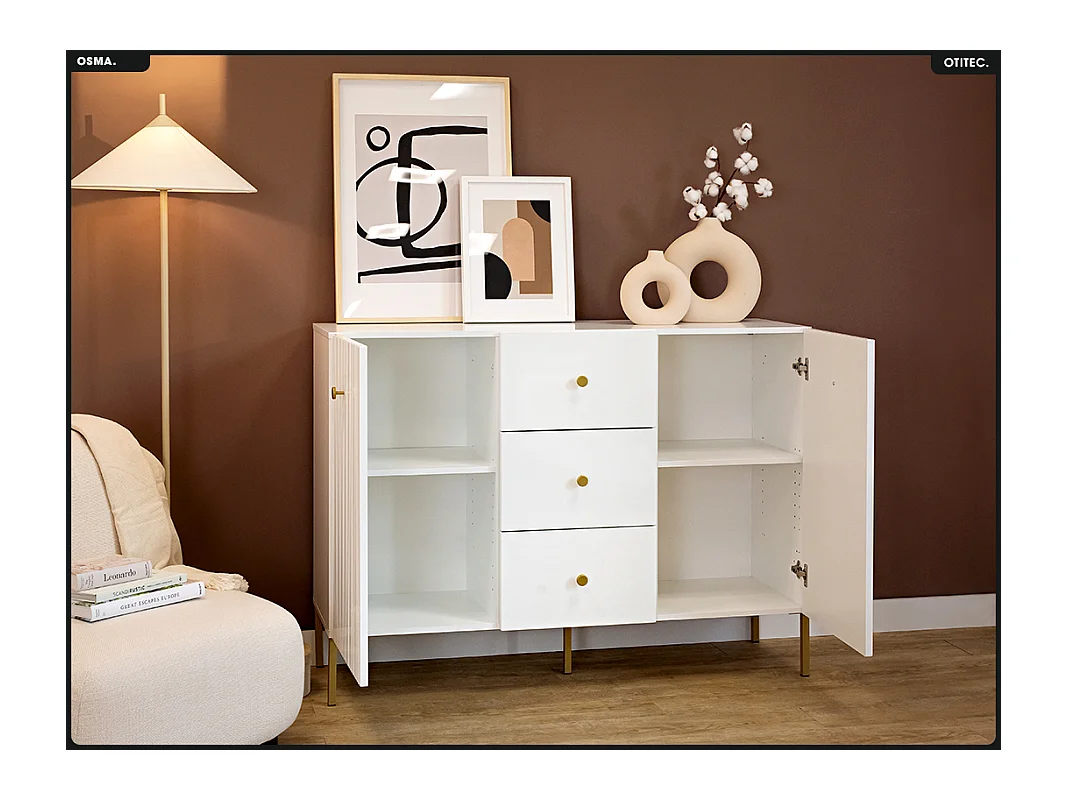 Commode - H.98 x L.135 x P.42 - OMSA - GOLD