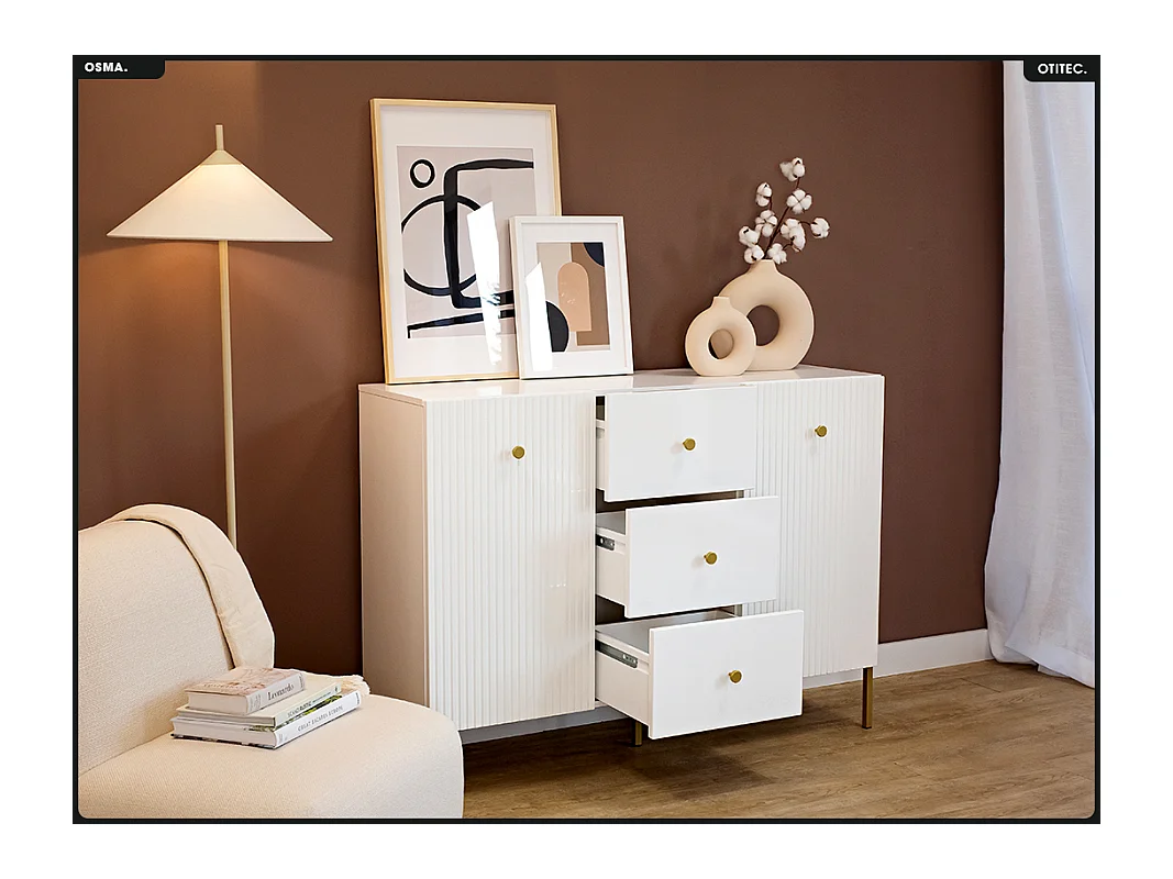 Commode - H.98 x L.135 x P.42 - OMSA - GOLD