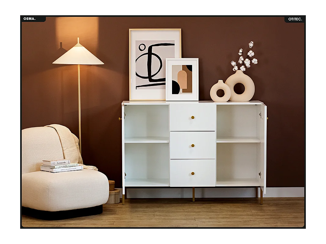 Commode - H.98 x L.135 x P.42 - OMSA - GOLD