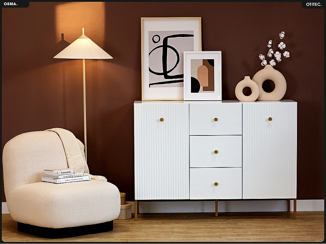 Commode - H.98 x L.135 x P.42 - OMSA - GOLD