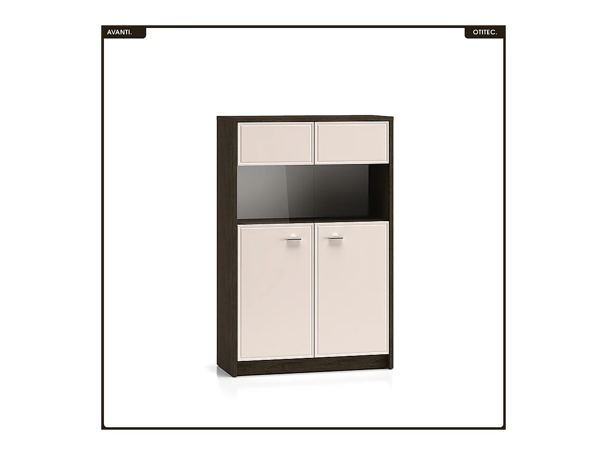 Armoire vitrine - L.92 x H.141 x P.40 cm - AVANTI