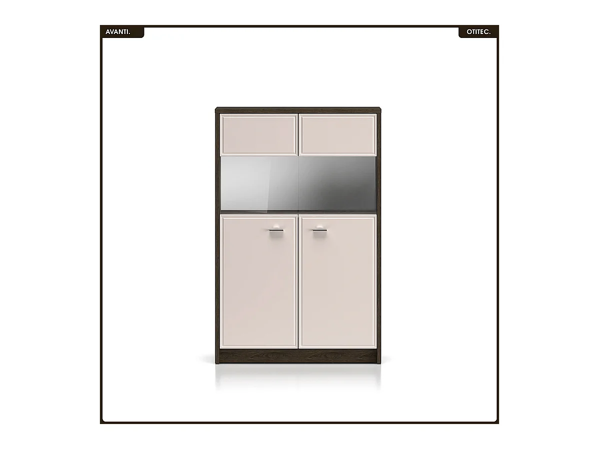 Armoire vitrine - L.92 x H.141 x P.40 cm - AVANTI