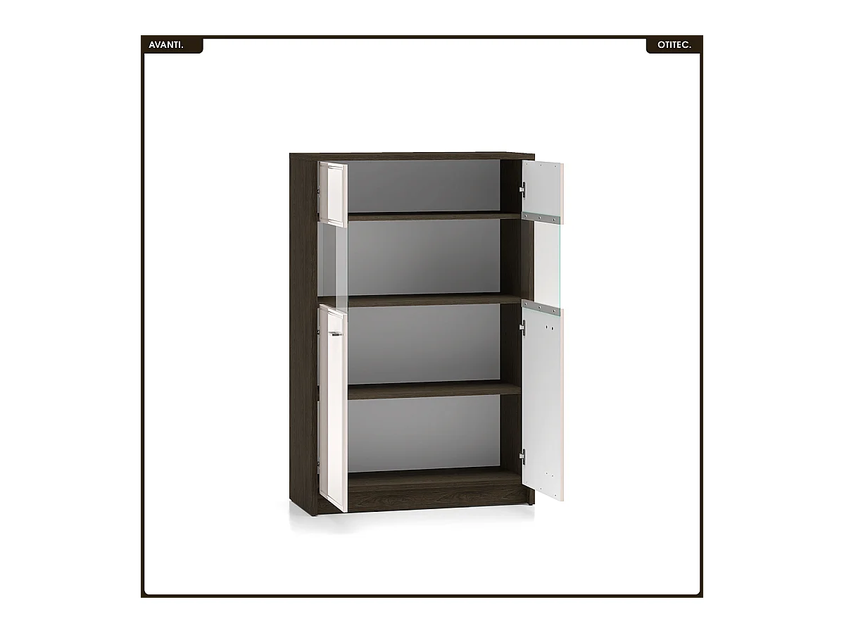 Armoire vitrine - L.92 x H.141 x P.40 cm - AVANTI