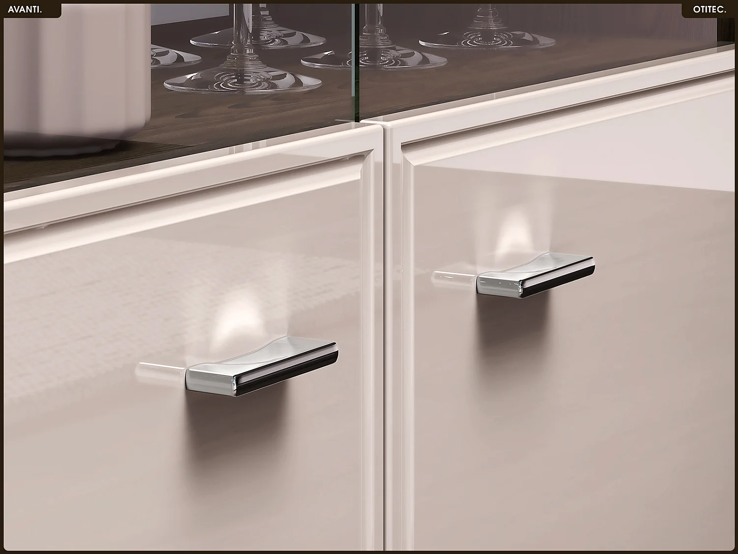 Armoire vitrine - L.92 x H.141 x P.40 cm - AVANTI