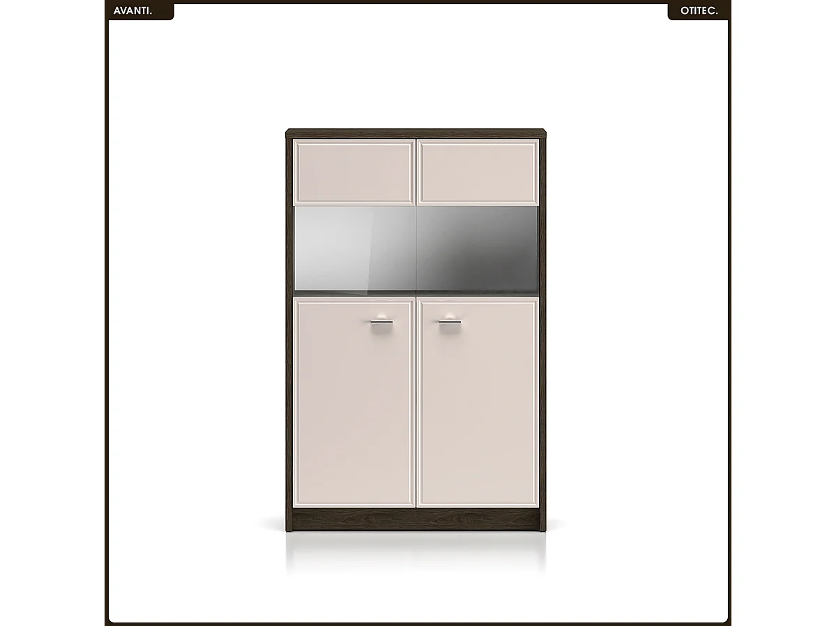 Armoire vitrine - L.92 x H.141 x P.40 cm - AVANTI