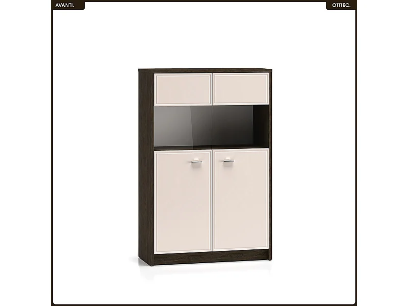 Armoire vitrine - L.92 x H.141 x P.40 cm - AVANTI
