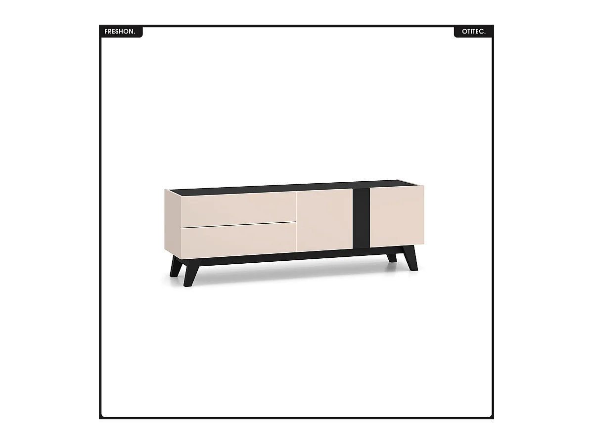 Meuble TV - L.160 x H.55 x P.40 cm - FRESHON