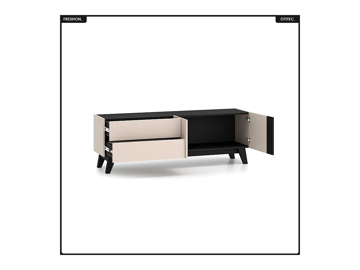 Meuble TV - L.160 x H.55 x P.40 cm - FRESHON