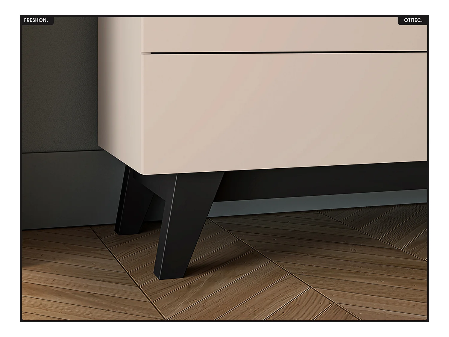 Meuble TV - L.160 x H.55 x P.40 cm - FRESHON