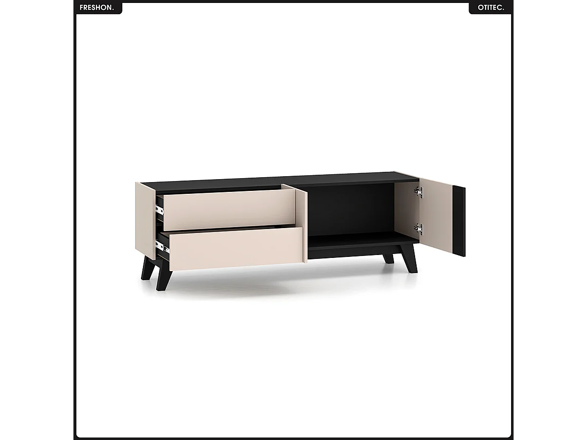 Meuble TV - L.160 x H.55 x P.40 cm - FRESHON