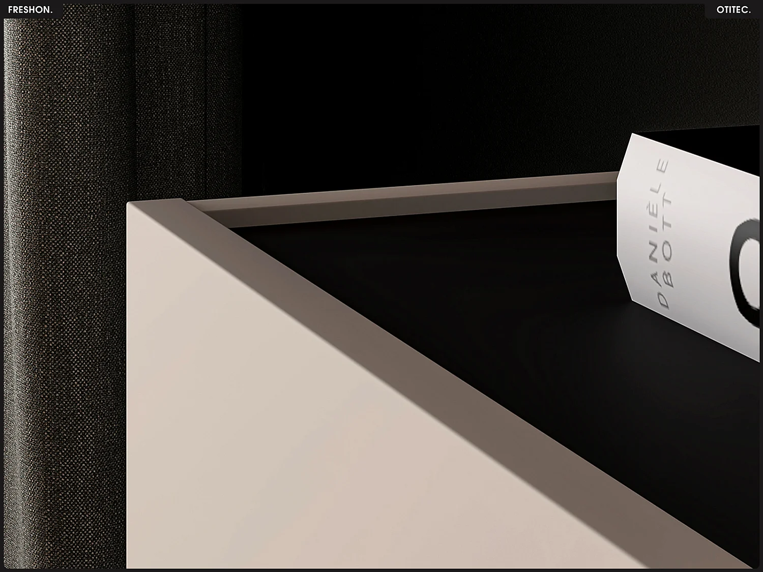 Meuble TV - L.160 x H.55 x P.40 cm - FRESHON