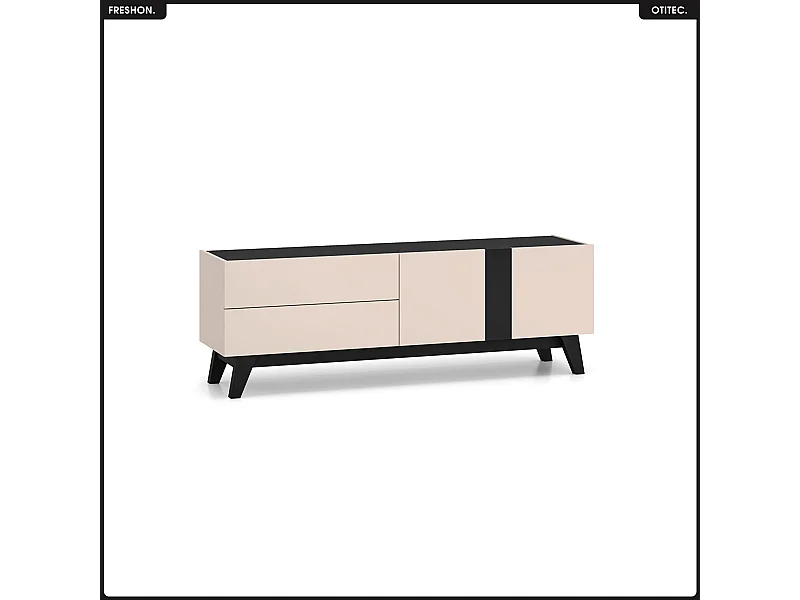 Meuble TV - L.160 x H.55 x P.40 cm - FRESHON