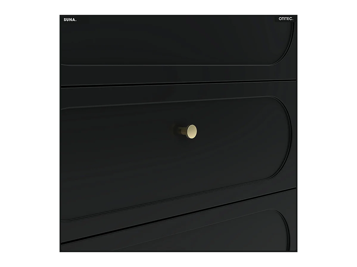 Commode - H.115 x L.75 x P.40 - SUNA - NOIR