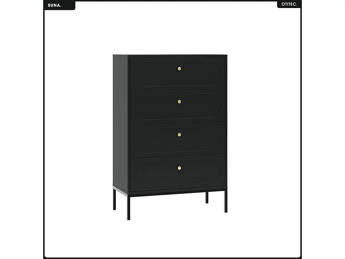 Commode - H.115 x L.75 x P.40 - SUNA - NOIR