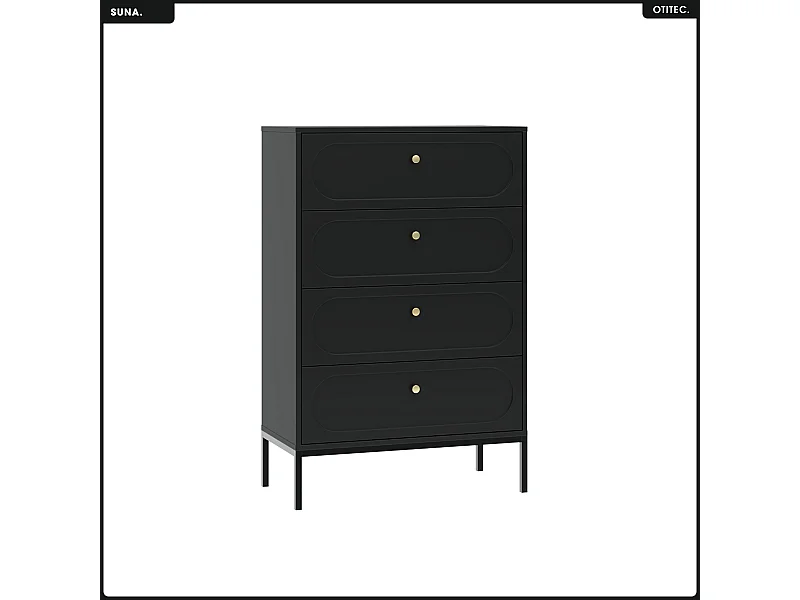 Commode - H.115 x L.75 x P.40 - SUNA - NOIR