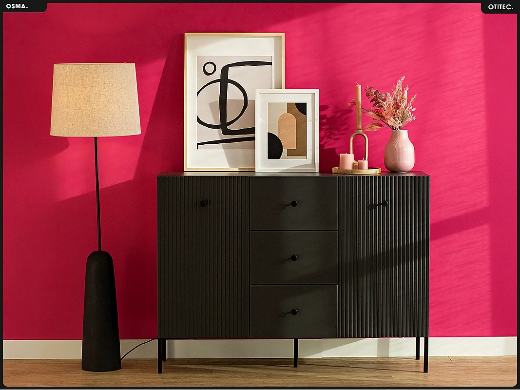 Commode - H.98 x L.135 x P.42 - OSMA - NOIR