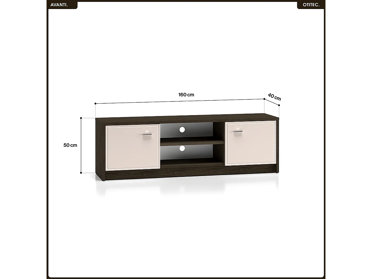 Meuble TV - L.104 x H.85 x P.40 cm - AVANTI